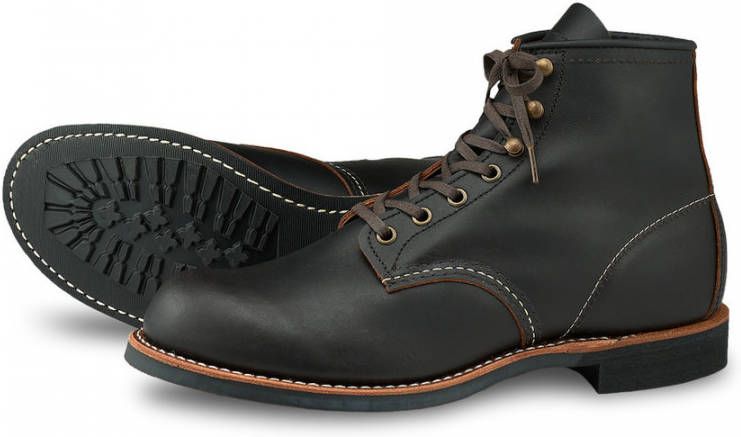 Red wing 3345 Heritage Work 6 Blacksmith Boots Shoes Zwart Heren
