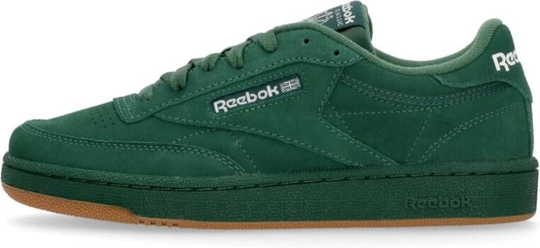 Reebok Donkergroene Lage Sneaker met Geborduurd Logo