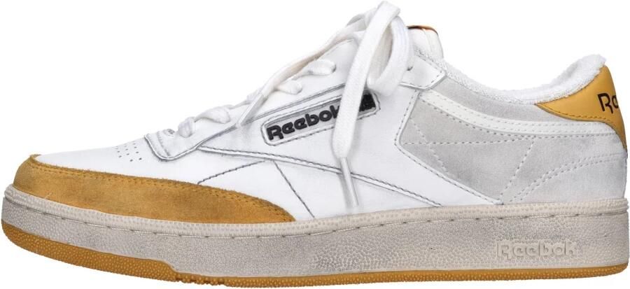 Reebok Witte Leren Sneakers met Contrasterende Details White Heren