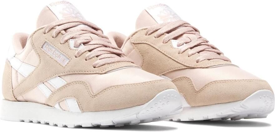 Reebok Fluwelen Classic Nylon Dames Sneaker Beige