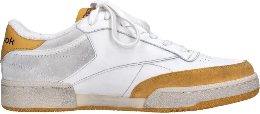 Reebok Witte Leren Sneakers met Contrasterende Details White Heren
