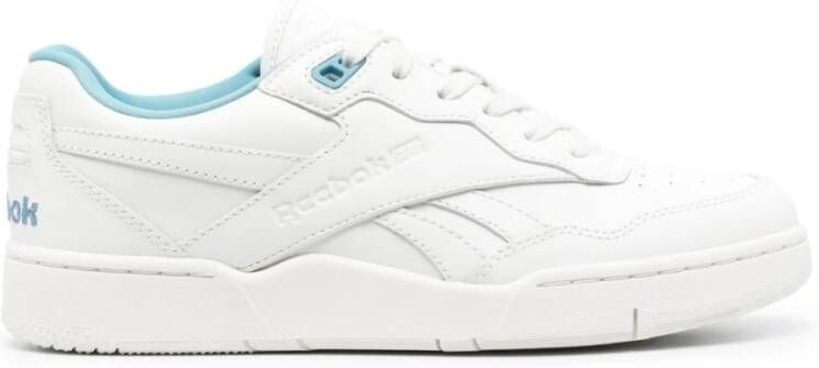 Reebok Blauwe BB 4000 II Logo-Debossed Sneakers White Heren