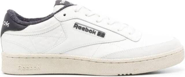 Reebok Zwarte Club C 85 Logo-Patch Sneakers White Heren