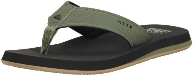 Reef The layback Black Olive Heren Slippers Teenslippers Groen