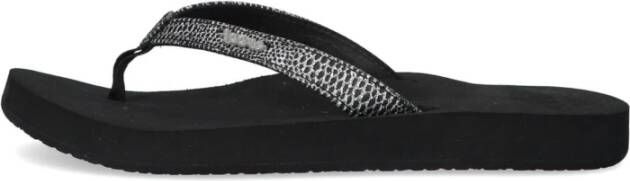 Reef Star Cushion Sassyblack Silver Dames Slippers Zwart Zilver - Foto 6