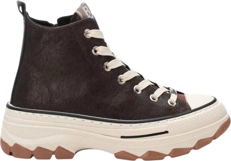 Refresh Bruine Platte Schoenen