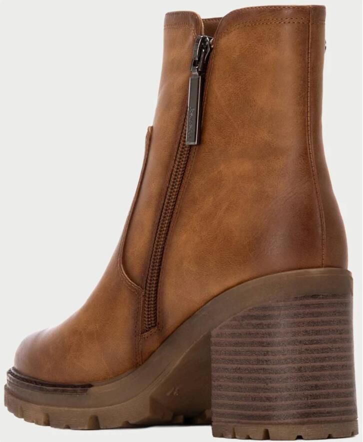 Refresh Kameel Enkellaarzen met 9cm Hak