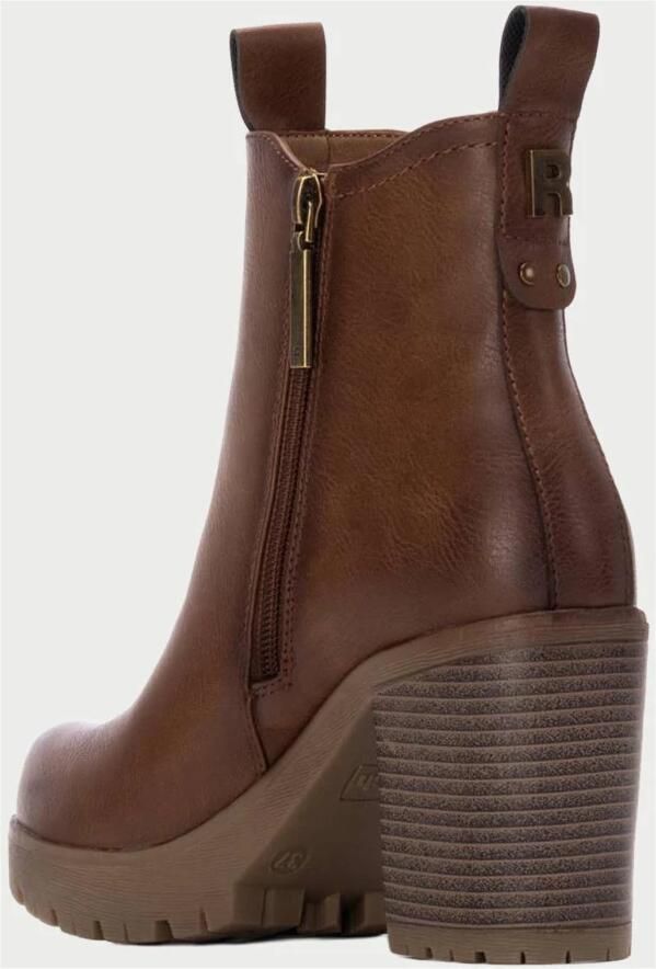 Refresh Kameel Enkellaarzen met Ritssluiting