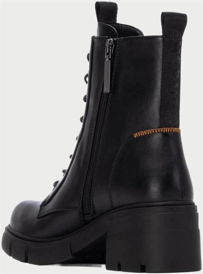 Refresh Zwarte Enkellaarsjes met Veters en Rits