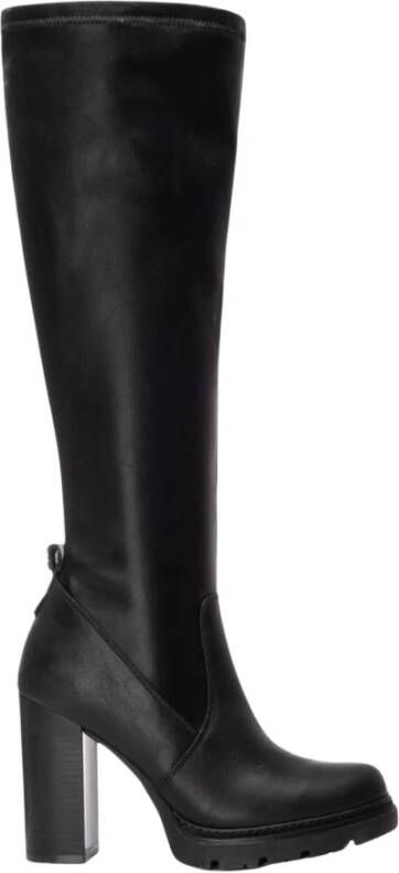 Refresh Zwarte kniehoge laarzen van imitatieleer - Foto 2