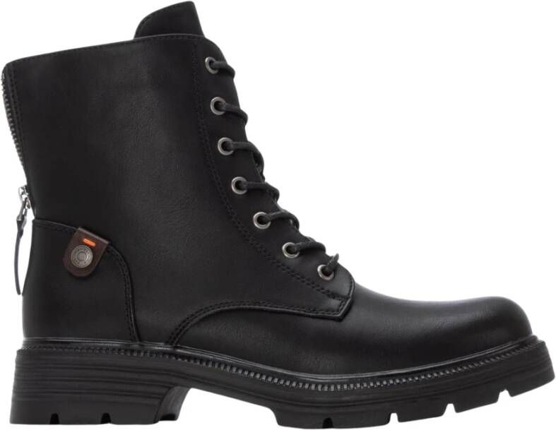 Refresh Zwarte Veterschoenen Enkellaarsjes