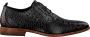 Rehab Heren Croco Leren Schoenen Black Heren - Thumbnail 1