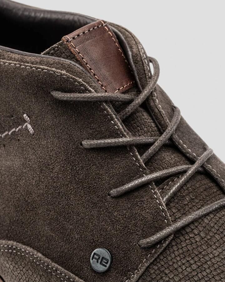 Rehab Veteran Schoenen Grijs-Bruin Suède