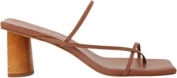Rejina Pyo Harley sandalen met vierkante neus Bruin - Foto 1