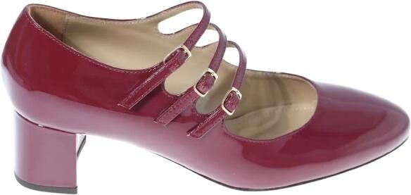 Escarpins Femme Relac Maryjane - Cuir Gris Noir - Talon Moyen Bloc - Taille 38 - Fait Main Italie