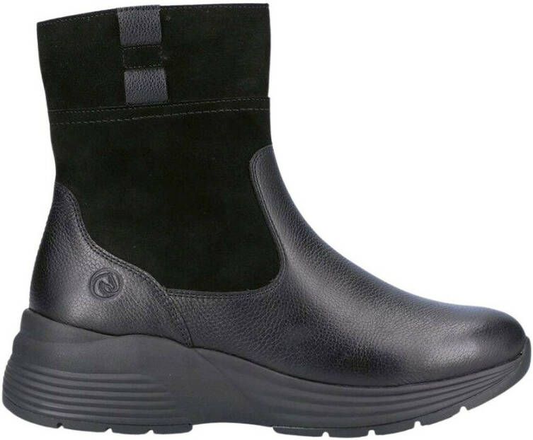 Remonte black casual closed booties Black Dames