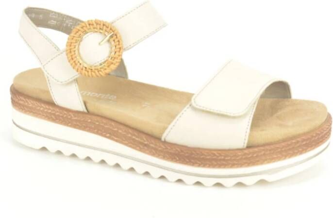 Remonte Beige Sandaal met Velcro Straps