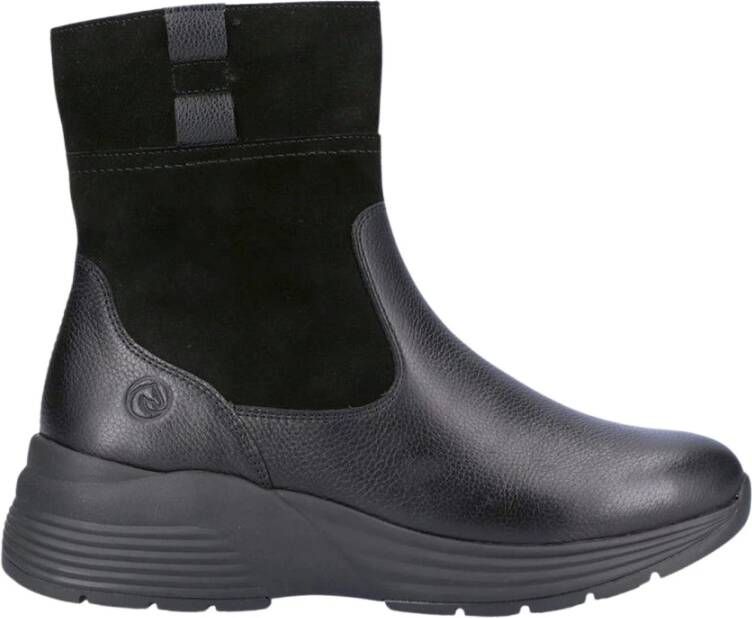 Remonte black casual closed booties Zwart Dames