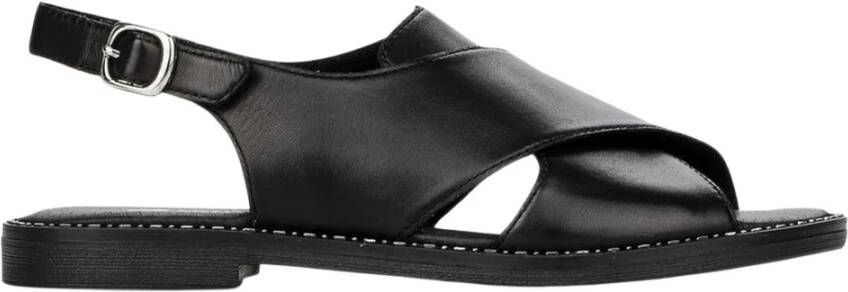 Remonte black casual open sandals Black Dames