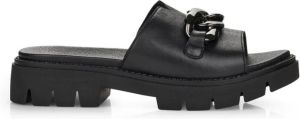 Remonte black casual open slippers Zwart Dames
