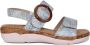 Remonte Blauw Witte Platte Sandalen Vrouwen - Thumbnail 1
