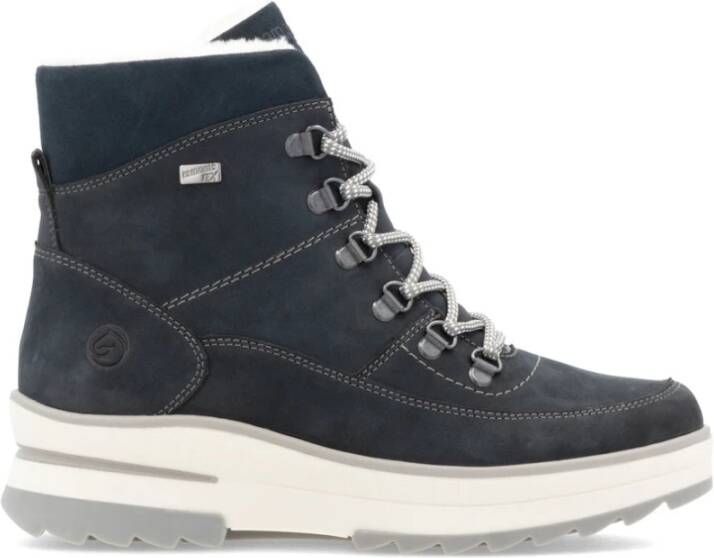 Remonte Blauwe Veterschoenen van Leer