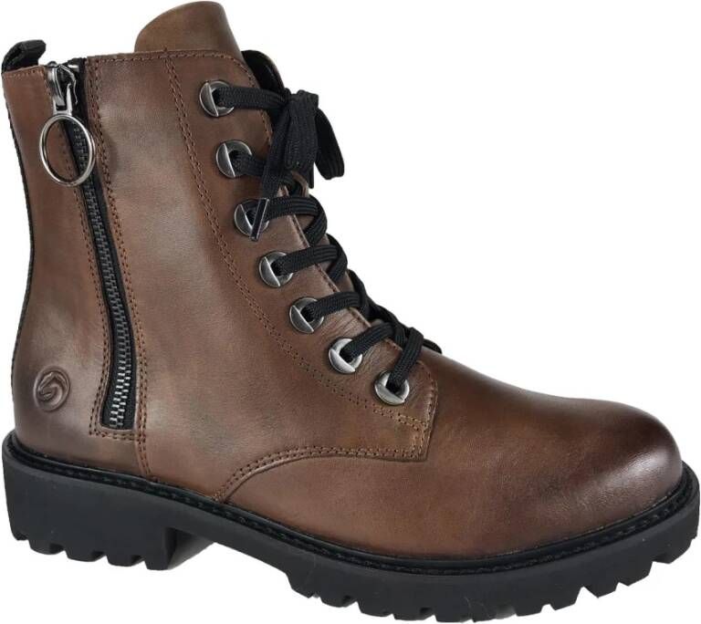 Remonte Veterlaarsjes blokhak laarsjes veterschoenen flats in used look - Foto 11