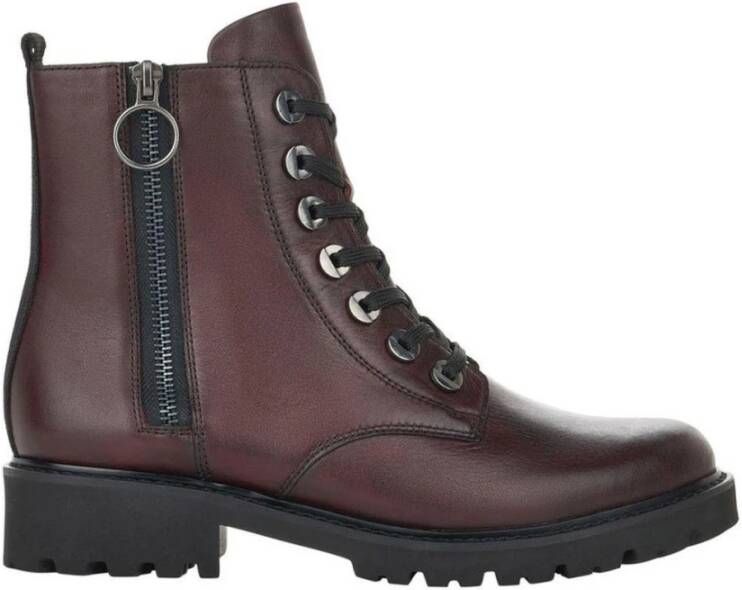 Remonte Bordo Casual Leather Booties Rood Dames