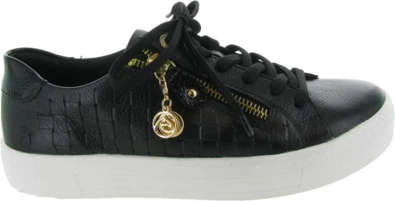 Remonte Stijlvolle Comfort Sneaker met Gouden Accenten Black Dames - Foto 8