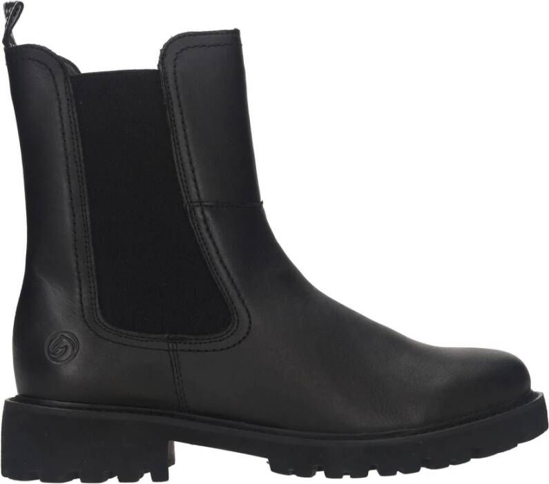 Remonte Comfortabele Leren Chelsea Boot Black Dames