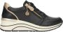 Remonte Stijlvolle Comfort Sneaker met Gouden Accenten Black Dames - Thumbnail 3