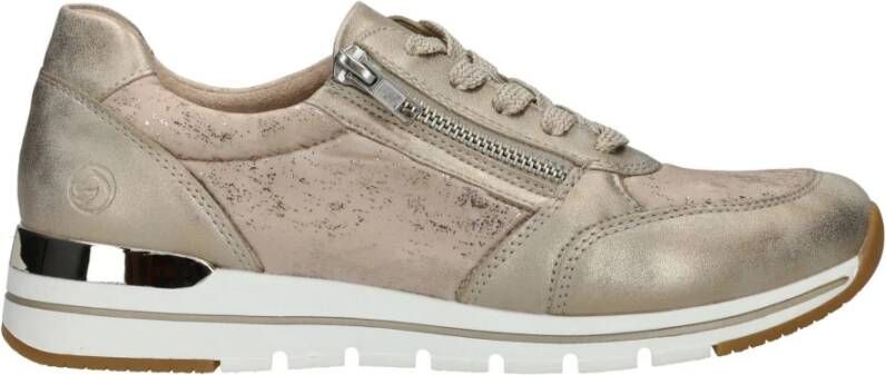 Remonte Gouden Metallic Sneaker voor Dames Gray Dames