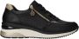 Remonte Lite 'n Soft Zwarte Sneakers met Gouden Details en Dierenprint Black - Thumbnail 2