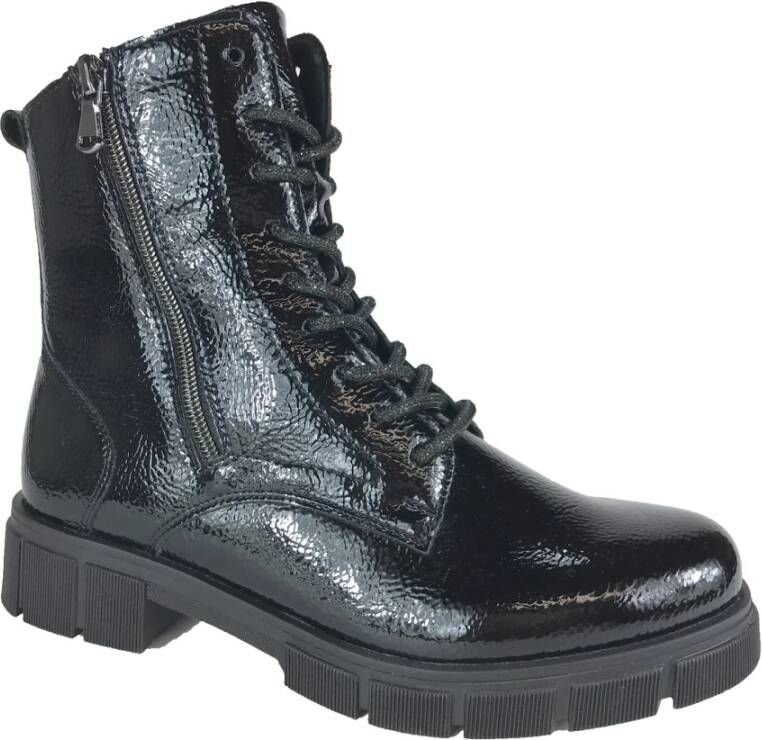 Remonte Veterlaarsjes Veterboots enkellaarsjes profielzool met glitter-veters - Foto 2