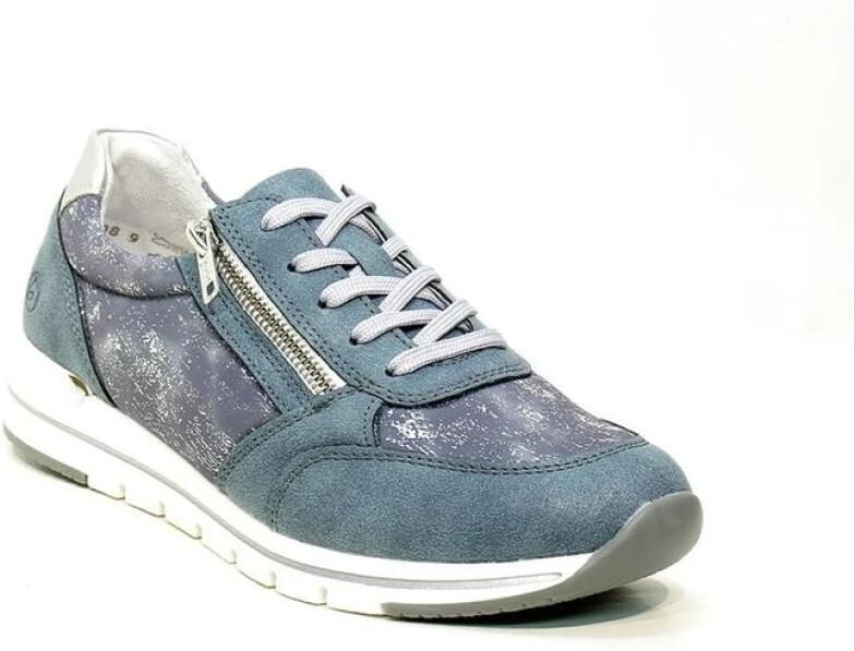 Remonte Blauwe Sneaker met Metallic Accenten Blue Heren - Foto 12