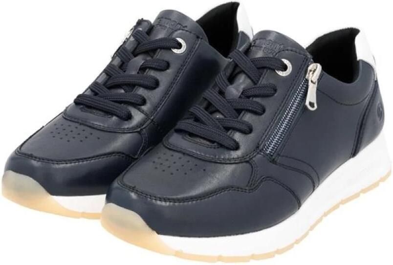 Remonte Sneakers met sleehak vrijetijdsschoen lage schoen veterschoen met zijrits - Foto 4