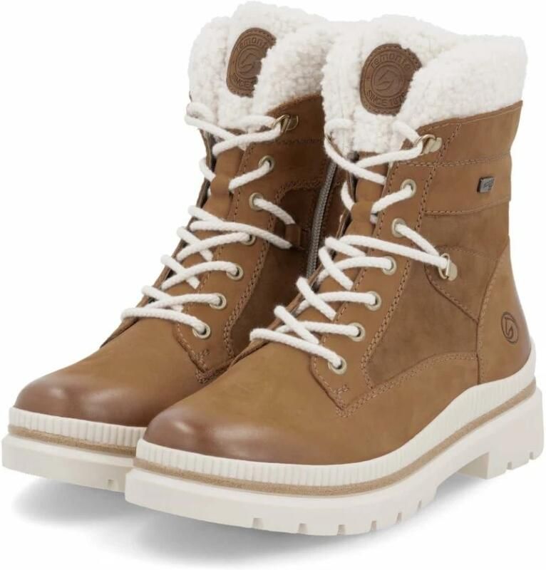 Remonte Winterlaarzen blokhak veterschoenen outdoorschoen met teddyvoering-beslag - Foto 2