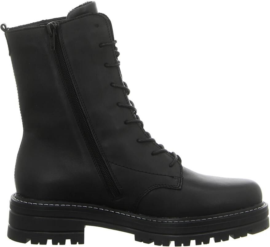 Remonte Veterlaarsjes blokhak veterschoenen chunky boots met contrast-raamstiksels - Foto 3