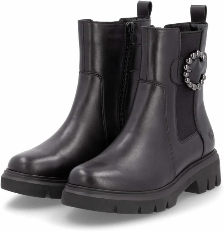 Remonte Chelsea-boots blokhak businessmode enkellaars met mooie decoratieve gesp - Foto 2