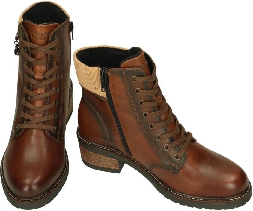 Remonte Stoere Bruine Veterboot voor Dames Bruin