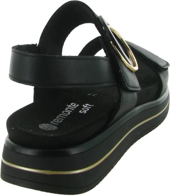 Remonte D1J63-00 Sandalen Zwart Leer Dames Zwart - Foto 3