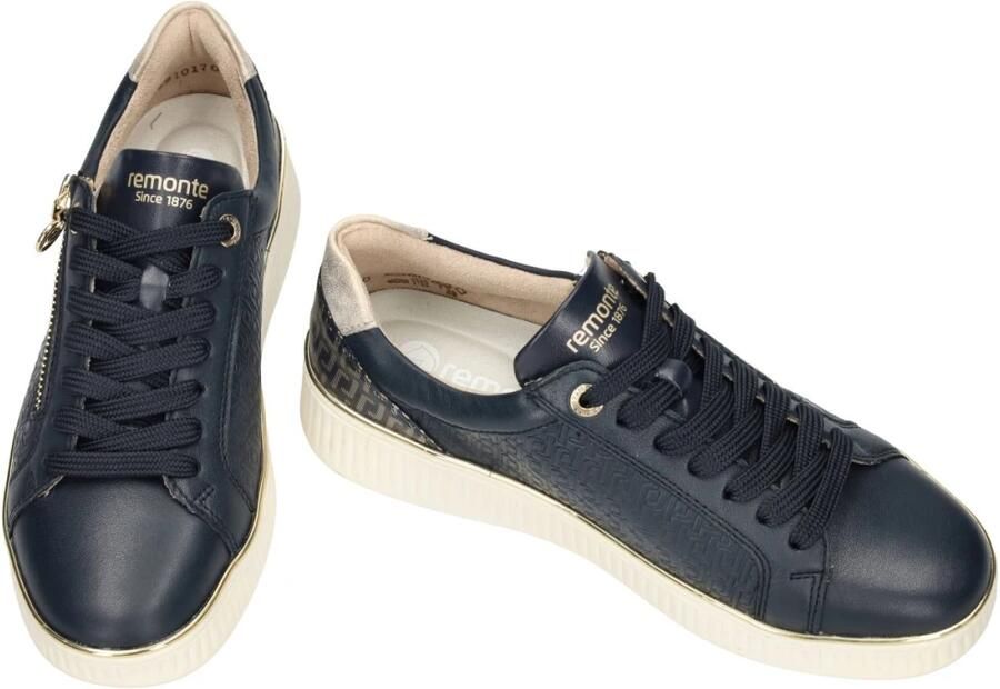 Remonte Plateausneakers vrijetijdsschoen lage schoen veterschoen met zijrits - Foto 2