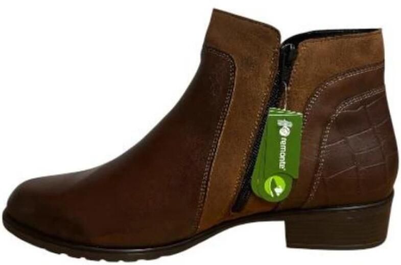 Remonte D6893-22 Enkellaarzen Bruin Leer en Suede Dames Bruin - Foto 9