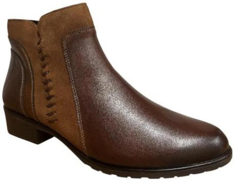 Remonte D6893-22 Enkellaarzen Bruin Leer en Suede Dames Bruin - Foto 6