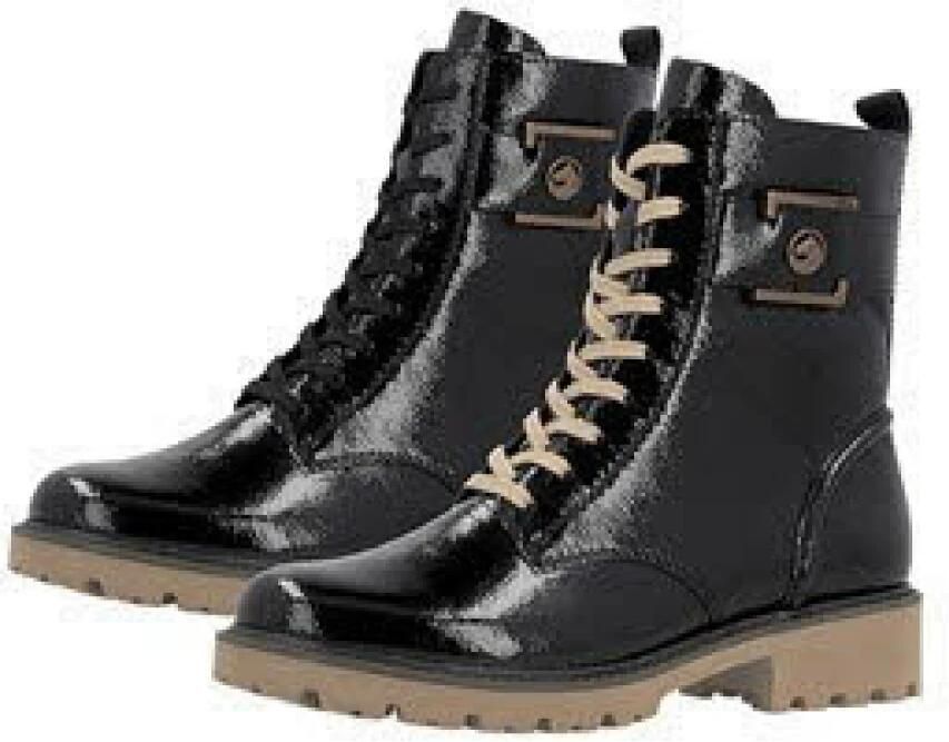 Remonte Veterlaarsjes Elisabeth Hurley-Collection blokhak veterschoen met praktische binnenrits - Foto 6