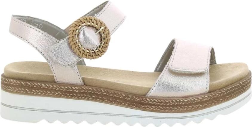 Remonte Sandalen Plat Sandalen Plat Goudkleur - Foto 3