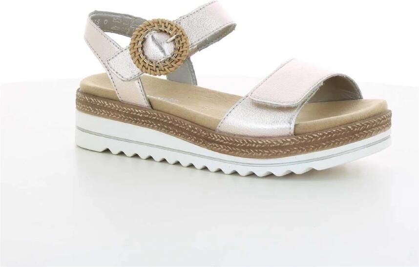 Remonte Sandalen Plat Sandalen Plat Goudkleur - Foto 4