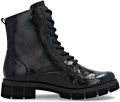 Remonte Veterlaarsjes Veterboots enkellaarsjes profielzool met glitter-veters - Zwart
