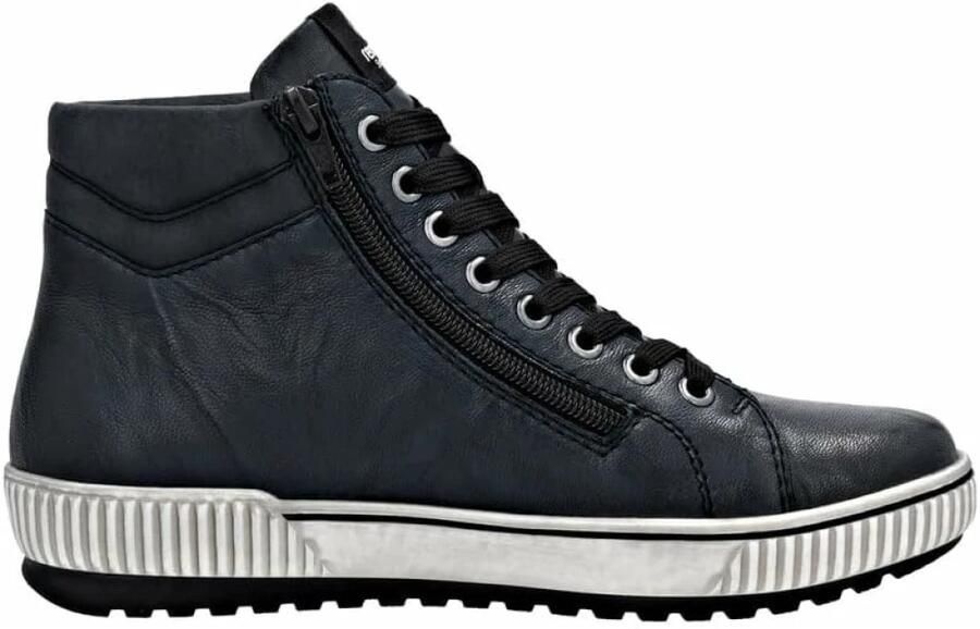 Remonte D0772-15 Hoge Veterschoenen Blauw Leer Dames Blauw