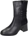 Remonte Elegante zwarte leren laarzen voor dames Black - Zwart